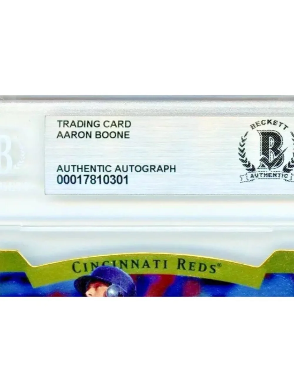 Aaron Boone Signed 1995 UD SP Top Prospects Card Cincinnati Reds BAS Slab Auto